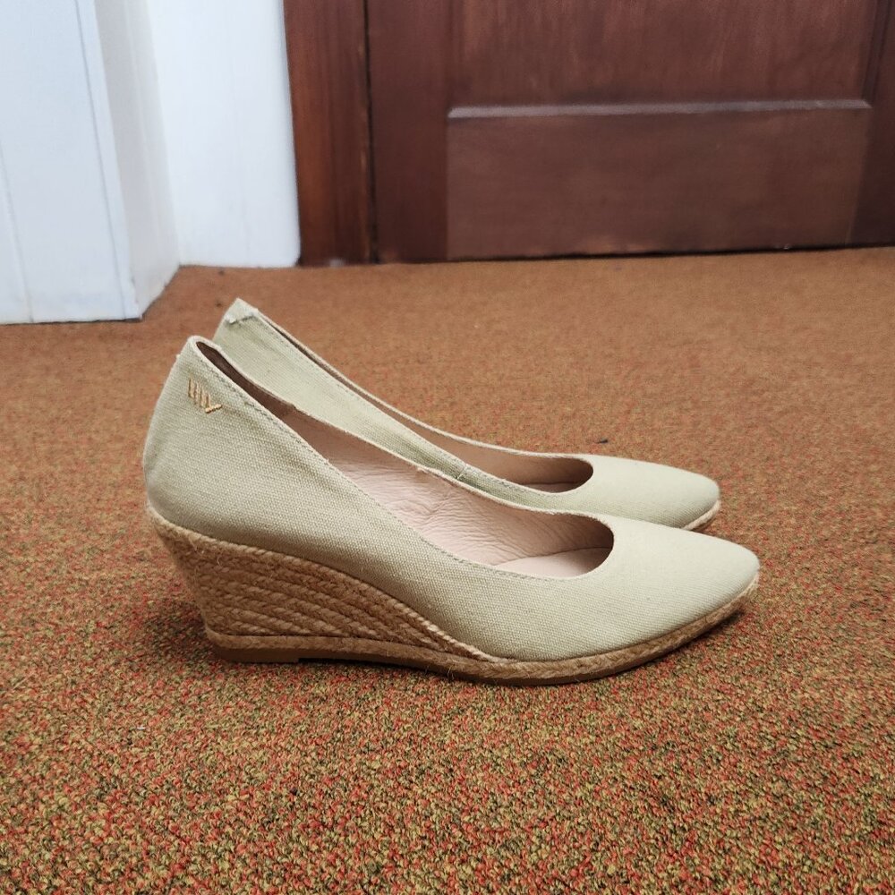 Viscata Canvas V Cut Espadrille Wedges